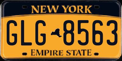 NY license plate GLG8563