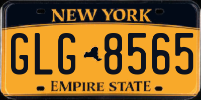 NY license plate GLG8565