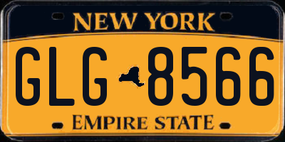 NY license plate GLG8566
