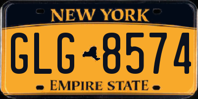 NY license plate GLG8574