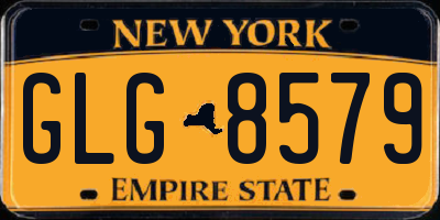 NY license plate GLG8579