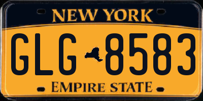 NY license plate GLG8583