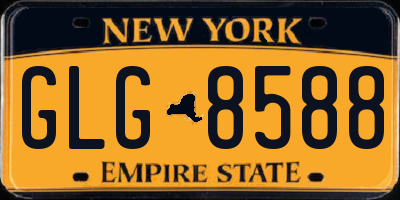 NY license plate GLG8588
