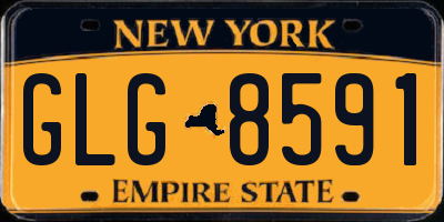 NY license plate GLG8591