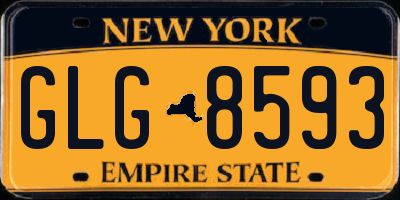 NY license plate GLG8593
