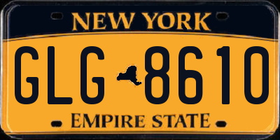 NY license plate GLG8610