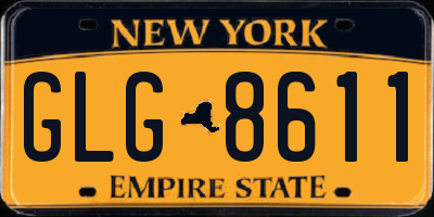NY license plate GLG8611