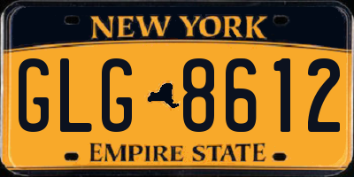 NY license plate GLG8612