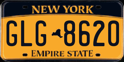 NY license plate GLG8620