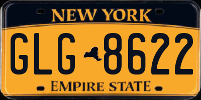 NY license plate GLG8622