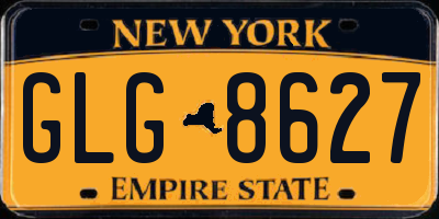 NY license plate GLG8627