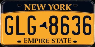 NY license plate GLG8636