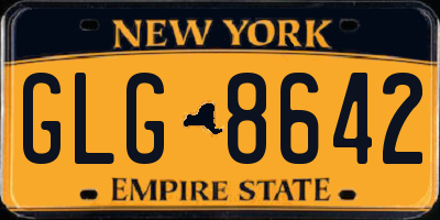 NY license plate GLG8642