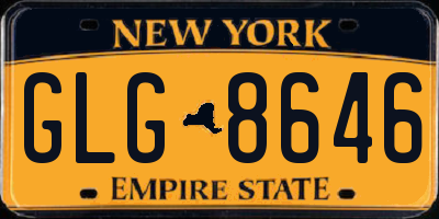 NY license plate GLG8646