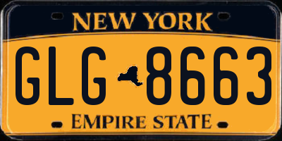 NY license plate GLG8663