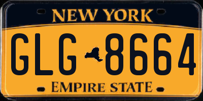 NY license plate GLG8664