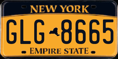 NY license plate GLG8665