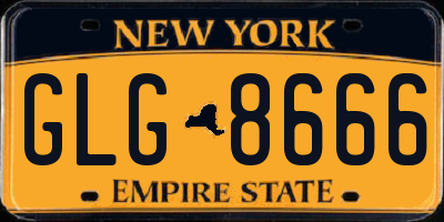 NY license plate GLG8666