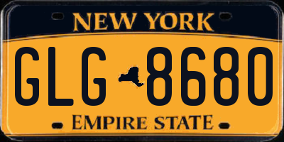 NY license plate GLG8680