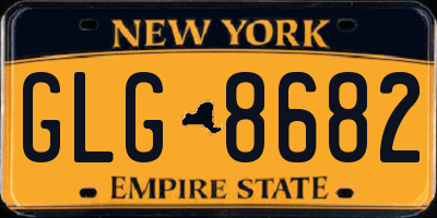 NY license plate GLG8682