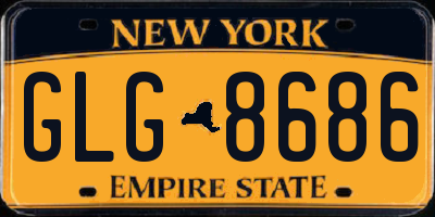 NY license plate GLG8686