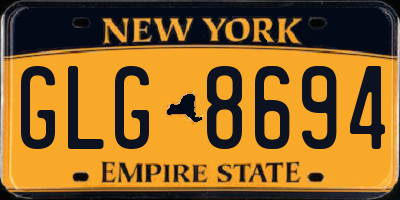 NY license plate GLG8694