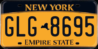 NY license plate GLG8695