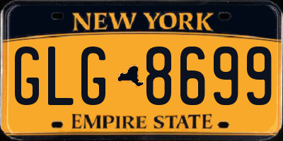 NY license plate GLG8699