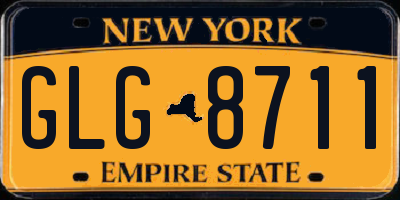 NY license plate GLG8711