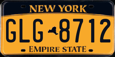 NY license plate GLG8712