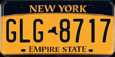 NY license plate GLG8717