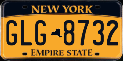NY license plate GLG8732