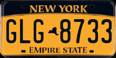 NY license plate GLG8733