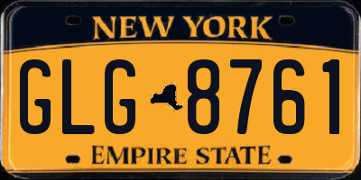 NY license plate GLG8761