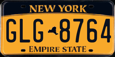 NY license plate GLG8764