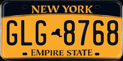 NY license plate GLG8768