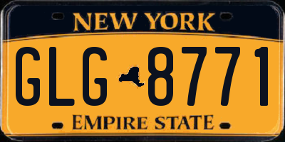 NY license plate GLG8771