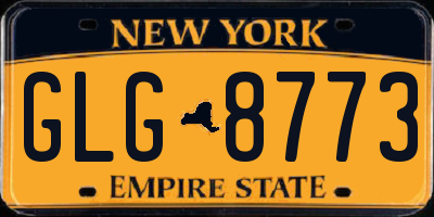 NY license plate GLG8773
