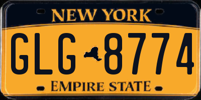 NY license plate GLG8774