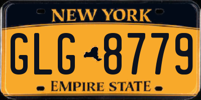 NY license plate GLG8779
