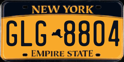 NY license plate GLG8804