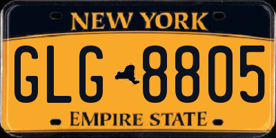 NY license plate GLG8805