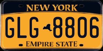 NY license plate GLG8806