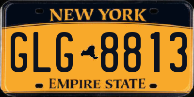 NY license plate GLG8813