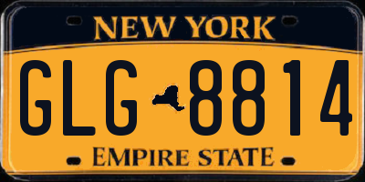 NY license plate GLG8814