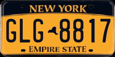 NY license plate GLG8817