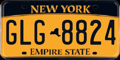NY license plate GLG8824