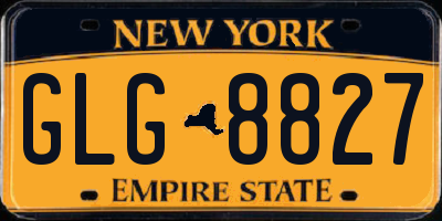 NY license plate GLG8827