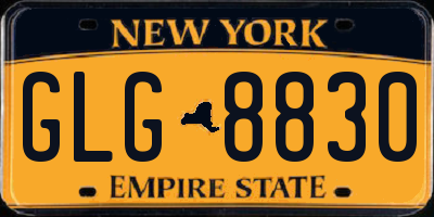 NY license plate GLG8830