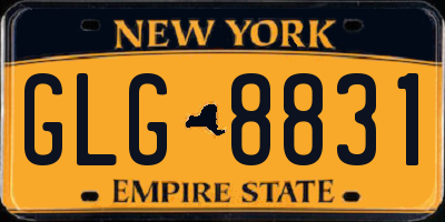 NY license plate GLG8831